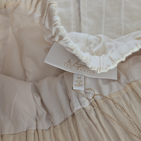 NWT &.Layered Linen Blend Gathered Wide-Leg Pants - Picture 5 of 7